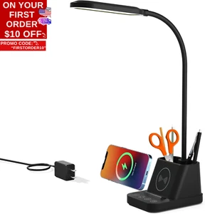 College Dorm Room Essentials Desk Lamp for Girls/Guys/Teens, Small Desk Lights w - Picture 1 of 12