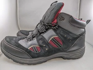 Lands' End Men's 432798 Snow Hikers Ankle Boots Lace Up Black Suede 12D New - Picture 1 of 6