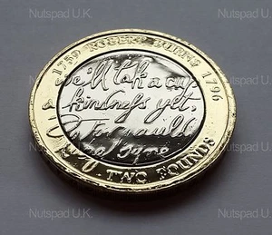 2009 BU £2 coin Robert Burns two pounds Commemorative - Picture 1 of 2