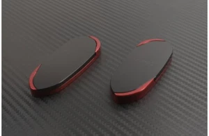 Obturadores Retrovisore Negro-Rojo 43 mm SUZUKI GSF 650 S / 1250S BANDIT 06-2014 - Picture 1 of 5