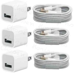 Cables de carga de datos USB cables y ladrillos de carga Apple iPhone 5 6 7 8 X 11 12 - Imagen 1 de 21