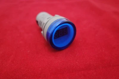 1pc 22MM Blue AC 50-500V 3 digital LED Voltmeter Voltage meter Pilot Light type - Image 1 of 4