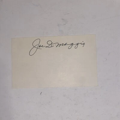 Joe DiMaggio Autographed 3 x 5 Index Card  JSA COA - Image 1 of 4