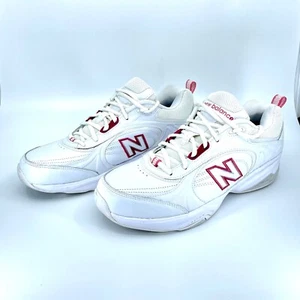 New Balance 623 Damen-Cross-Trainingsschuhe Größe 11 B gebraucht WX623WP weißes Leder - Bild 1 von 7
