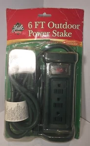 Outdoor Power Strip Yard Stake with 6ft Extension Cord Weatherproof 3 Outlet - Picture 1 of 13