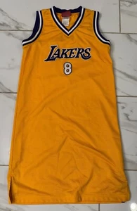 VTG Kobe Bryant #8 Los Angeles Lakers NBA Reebok Gold Jersey Dress Women's Small - Picture 1 of 4
