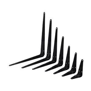 London Shelf Brackets Neptune BLACK Metal Steel Wall Shelving Supports Fixings - Picture 1 of 9