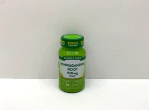 NEW Nature's Truth Ashwagandha Root 920 MG 96 Quick Release Capsules SEALED 2027 - Picture 1 of 4