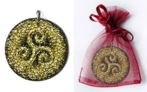 Colgante Triskelion Ámbar Mágico Ámbar Plata Gótico Joyería NUEVO - Imagen 1 de 1