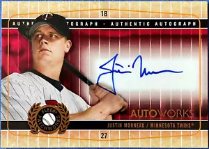 /175 RAME: Autografo Justin MORNEAU 2005 Fleer Patchwork Autoworks AW-JM /175 - Foto 1 di 8