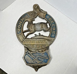 Vintage Original JOHN DEERE MOLINE ILL 1847 Cast Iron Wall Mount 17" x 10" - Picture 1 of 8
