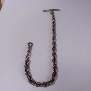 Antike massive Silber ausgefallene Glieder Taschenuhr Albert Kette..9 cm lang - Bild 1 von 20
