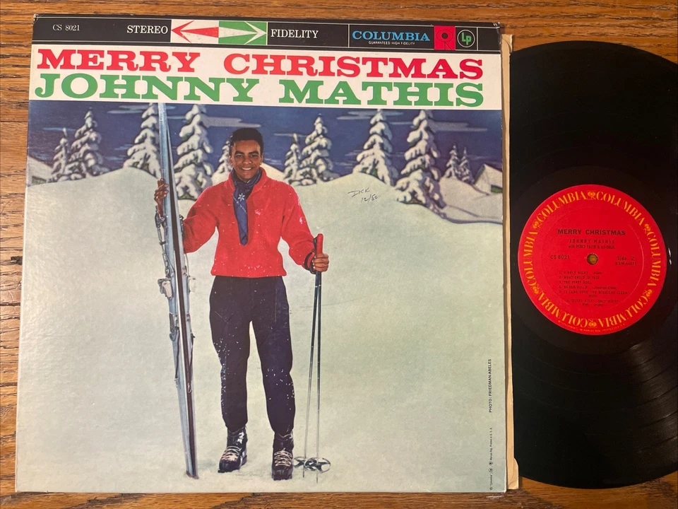 Johnny Mathis Merry Christmas LP Columbia Holiday Classic Stereo M-!!!! - Image 1 of 4