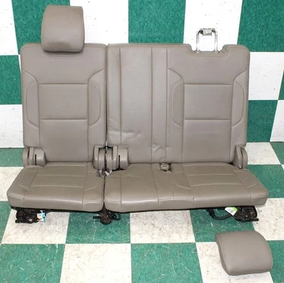 *NOTE* 16' YUKON XL Tan Leather Power Folding Rear Third 3rd Row Bench Seats Set - Image 1 of 4