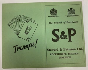 S&P STEWARD & PATTESON BEER POCKTHORPE BREWERY LADY WHIST SCORE CARD VINTAGE - Picture 1 of 2