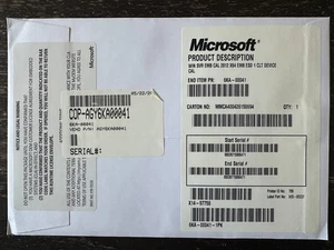 Microsoft Win SVR EMB CAL 2012 x64 EMB ESD CLT tylko klucz urządzenia - Zdjęcie 1 z 1