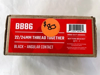 Wheels Manufacturing BB86/92 Thread Together BB for 24/22mm (SRAM) Cranks - Image 1 of 4