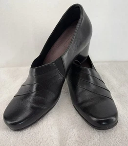 Clarks Halbschuh Schuhgröße N schwarz Leder 2 Inch Absatz - Bild 1 von 11