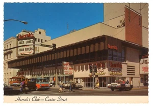 Postcard Vintage Harrah's Club Reno Nevada Center Street Casino Joan Rivers - Picture 1 of 2