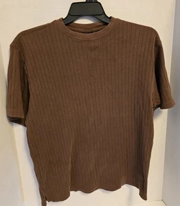 Camisa de manga corta de punto acanalado George para hombre talla M - Imagen 1 de 4