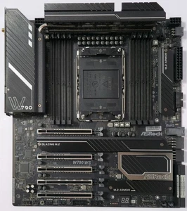Asrock W790 WS R2.0 socket LGA4677 DDR5 RDIMM M.2 U.2 10Gb LAN ATX scheda madre - Foto 1 di 4