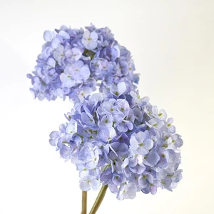 Hydrangea Artificial Flowers, Gradient Color 2PCS Fake Real Touch Large Faux ... - Foto 1 di 7