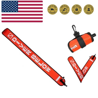Surface Marker Buoy SMB High-Visibility Dive Signal Tube, Durable Nylon TPU, ... - Image 1 of 4