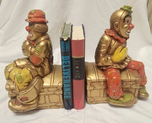 vintage clown bookends fabulous fun - Picture 1 of 12