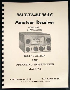 Multi-Elmac Elmac PMR-7 PMR7 Ameteur Radio Receiver Manual - Picture 1 of 1