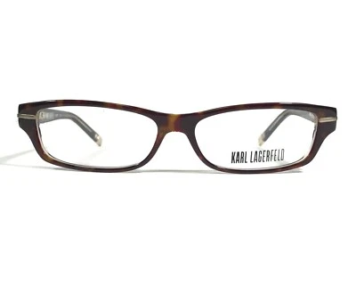 Karl Lagerfeld KL637 019 Eyeglasses Frames Tortoise Rectangle Horn Rim 52-14-135 - Image 1 of 4