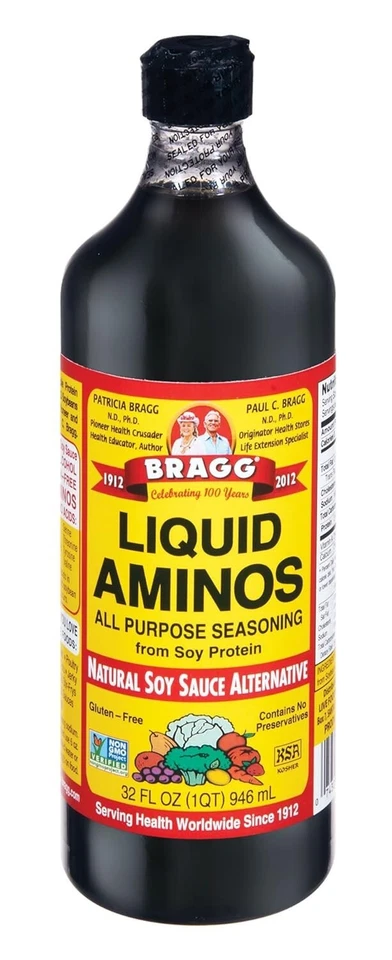 Bragg Amino Protein Concentrate, Liquid, 32 Ounce (Pack of 12) - Imagem 1 de 4