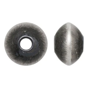 10 Stück, 4,5 x 3 mm Navajo Untertasse Perle, echt 0,925 Sterlingsilber, 1,1 mm Loch - Bild 1 von 3