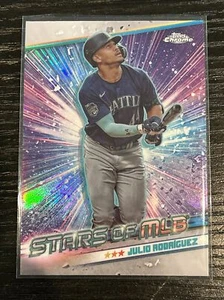 2024 Topps CHROME Series 1 Julio Rodriguez Stars Of The MLB Mariners CSMLB-16 🔥 - Picture 1 of 4