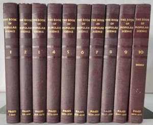 The Book of Popular Science Encyclopedia 1950s Set of 10 Volumes - Picture 1 of 13