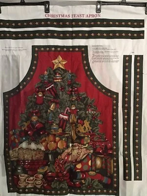 Cut N Sew Christmas Apron Christmas Feast By David Textiles English Collection  - Image 1 of 4