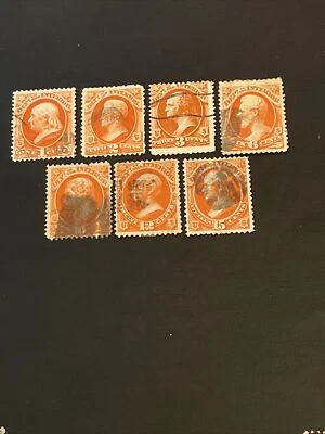 US Stamps Scott #O15-O21…Interior Department Used Ng - Image 1 of 2