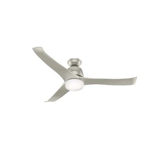 Ceiling Fan with Light Harmony 137 CM Nickel Remote Control - Picture 1 of 8