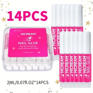 14 Pieces Nail Glue Nail Glue Fake Nail Tip Glue For Breaking Nail Adhesive - Picture 1 of 10