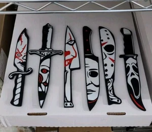 Juego de 6 cuchillos con forma de cuchillo Halloween XL 12" - Imagen 1 de 11