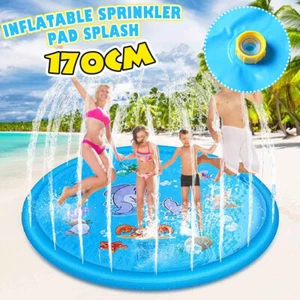 Sprinkler Wasser Spielmatte 170cm Splash Pad Kinder Matte Sommer Wasserspiel Fun - Bild 1 von 12
