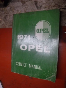 1971 OPEL SEDAN DELUXE 1900 WAGON SPORT COUPE GT ORIGINAL FACTORY SERVICE MANUAL - Imagen 1 de 8