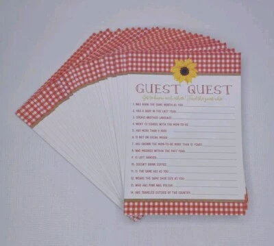 Juegos de baby shower cartulina tarjetas de doble cara dos juegos 25 cartas Foto 1 de 4