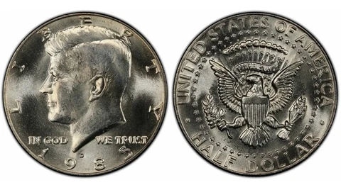 1985D Kennedy Half Dollar 50 Cents UNC BU Coins - 1 Coin Cover