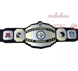 Pittsburgh Steelers Super Bowl NFL Championship Replica Title 2mm Brass Belt - Picture 1 of 4