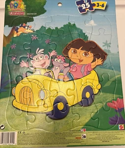 Dora The Explorer 25pc Kid Sz Puzzle Ages 3-6 Cardboard Mattel 2002 11.5"x 14.5" - Picture 1 of 4