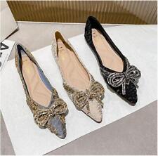 New Large Size Pointed Toe Bow-knot Women Flat Shoes Fashion Ladies Flats Female