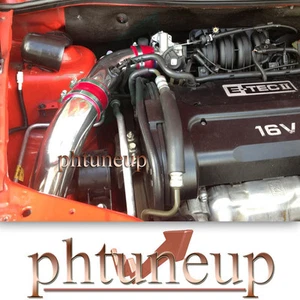 RED 2004-2008 CHEVY AVEO 1.6 1.6L BASE LS LT 4-DR COLD AIR INTAKE KIT + FILTER - Picture 1 of 1