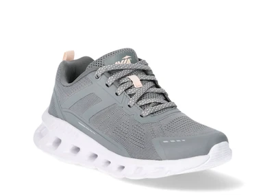 Avia Women's Gray Lace-Up Comfort Odor-Control Athletic Low-Top Sneakers: 7-7.5 - Image 1 of 4