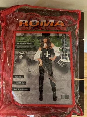Disfraz de mujer mosquetera amante pirata talla pequeña/mediana de Roma Foto 1 de 4