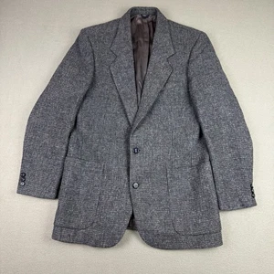 Yves Saint Laurent Jacket Adult 40T Harris Tweed Weave Blazer Mens Vintage - Picture 1 of 20